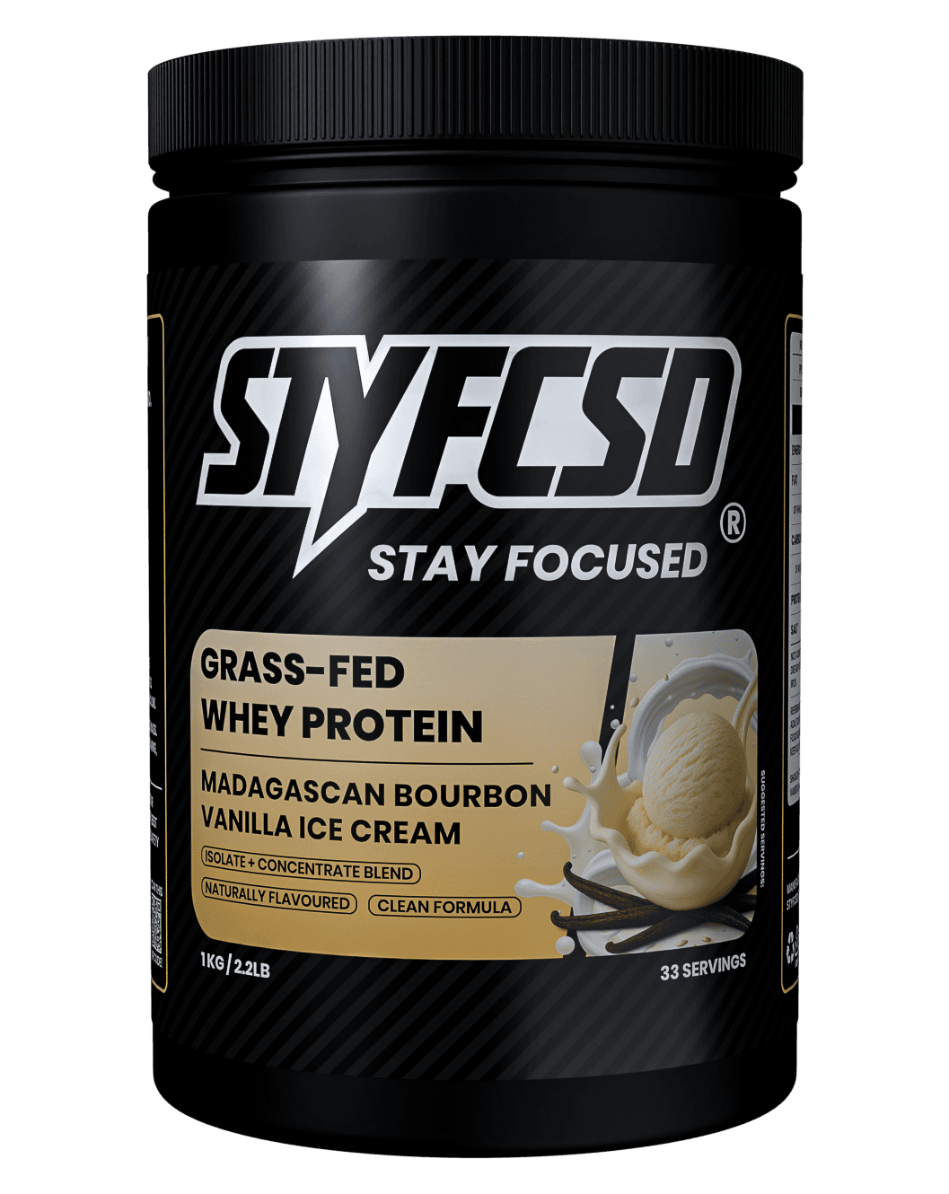 Grass-Fed Whey Protein Blend — Madagascan Bourbon Vanilla Ice Cream